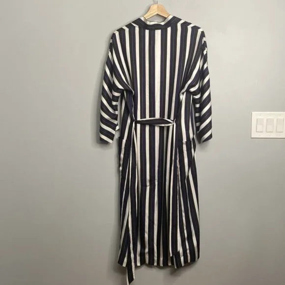 ❗️SOLD❗️Aritzia Wilfred Navy/White Stripes Long Kimono Style Jacket Size XS - Picture 10 of 10
